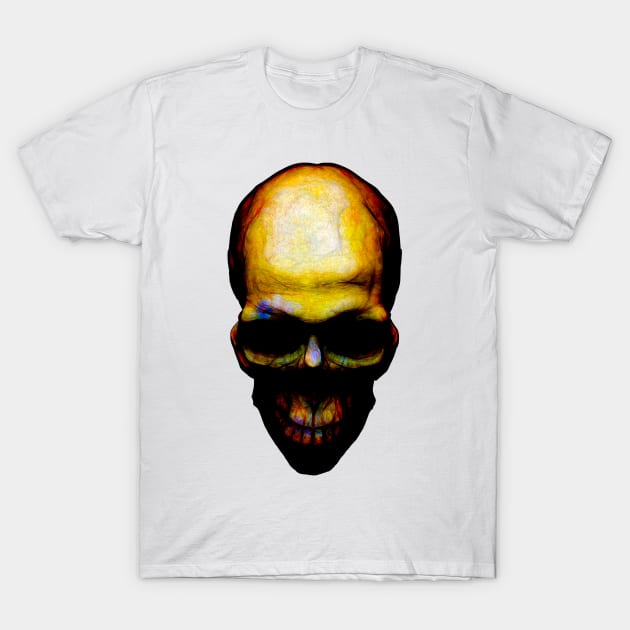 Dark Mood Skull T-Shirt by crunchysqueak